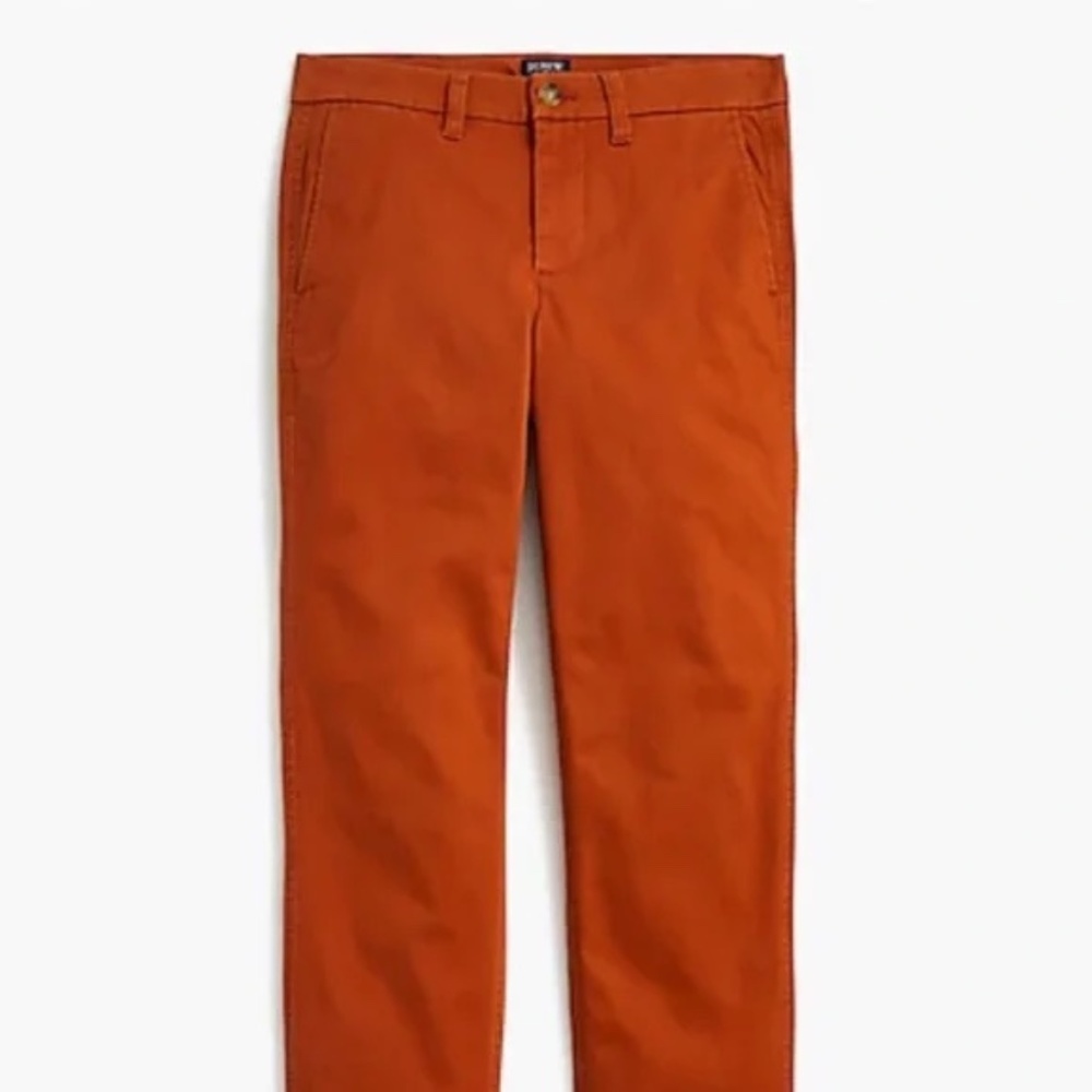 J Crew Factory High Rise Girlfriend Chino Pant, Nutmeg, Size 4